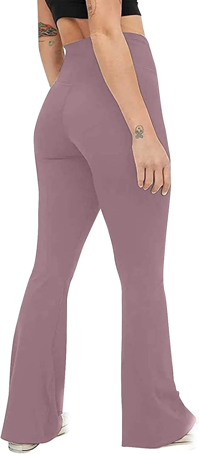 Женские леггинсы Flare Leggings High Waisted для йоги с эффектом подтяжки живота — фото 4