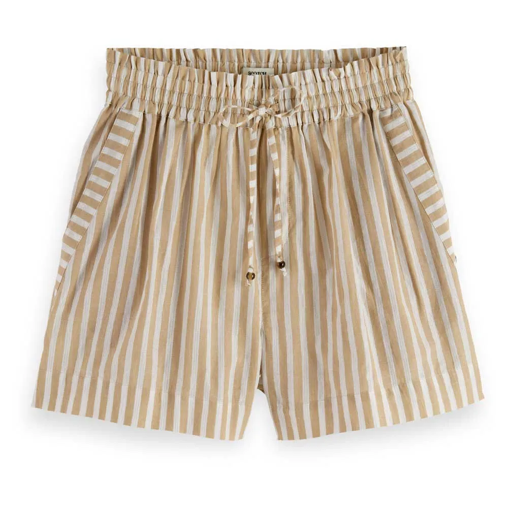 

Брюки с высокой талией Scotch & Soda Lurex, бежевый