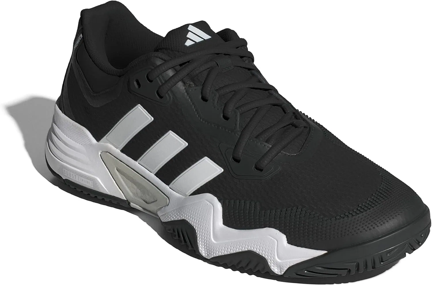 Мужские теннисные кроссовки Adidas Solematch Control 2, Black/White/Silver Metallic — фото 4