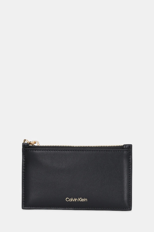 

Кожаный кошелек Calvin Klein, черный