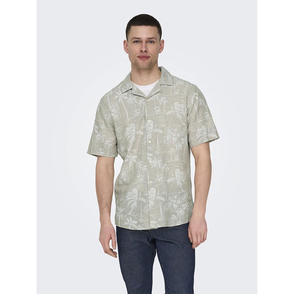 

Рубашка с коротким рукавом Only & Sons Caiden, бежевый