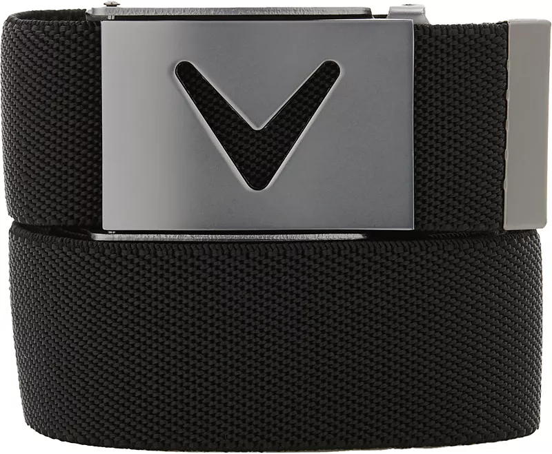 

Мужской ремень для гольфа Callaway Web с V-образным логотипом, цвет Caviar
