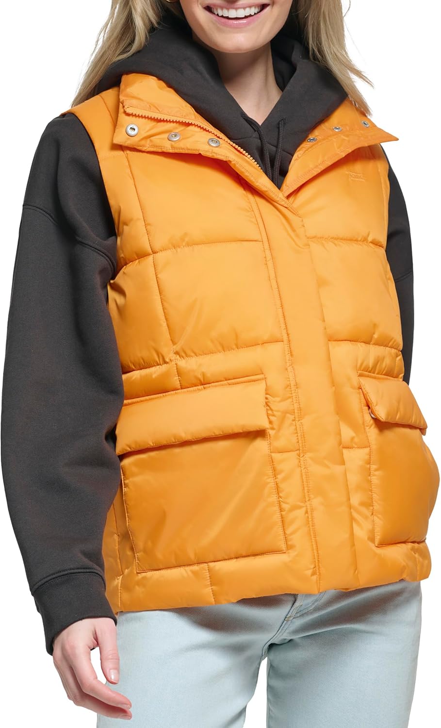 

Levi's Женская спортивная стеганая пуховая жилетка, Lightweight Apricot