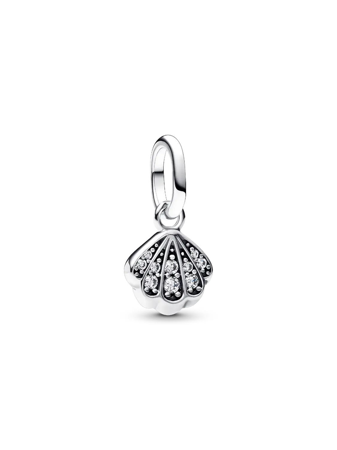 

Шарм Pandora Sparkling Shell Mini Dangle, серебро 925 пробы