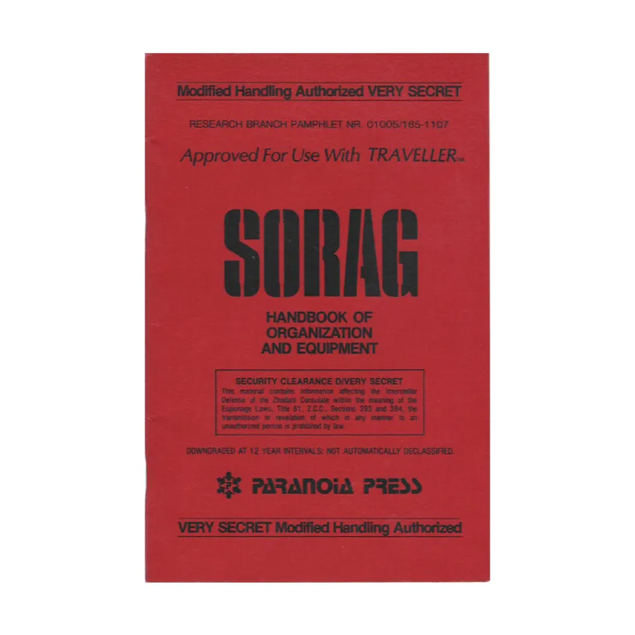 

Sorag, Traveller (Paranoia Press), мягкая обложка