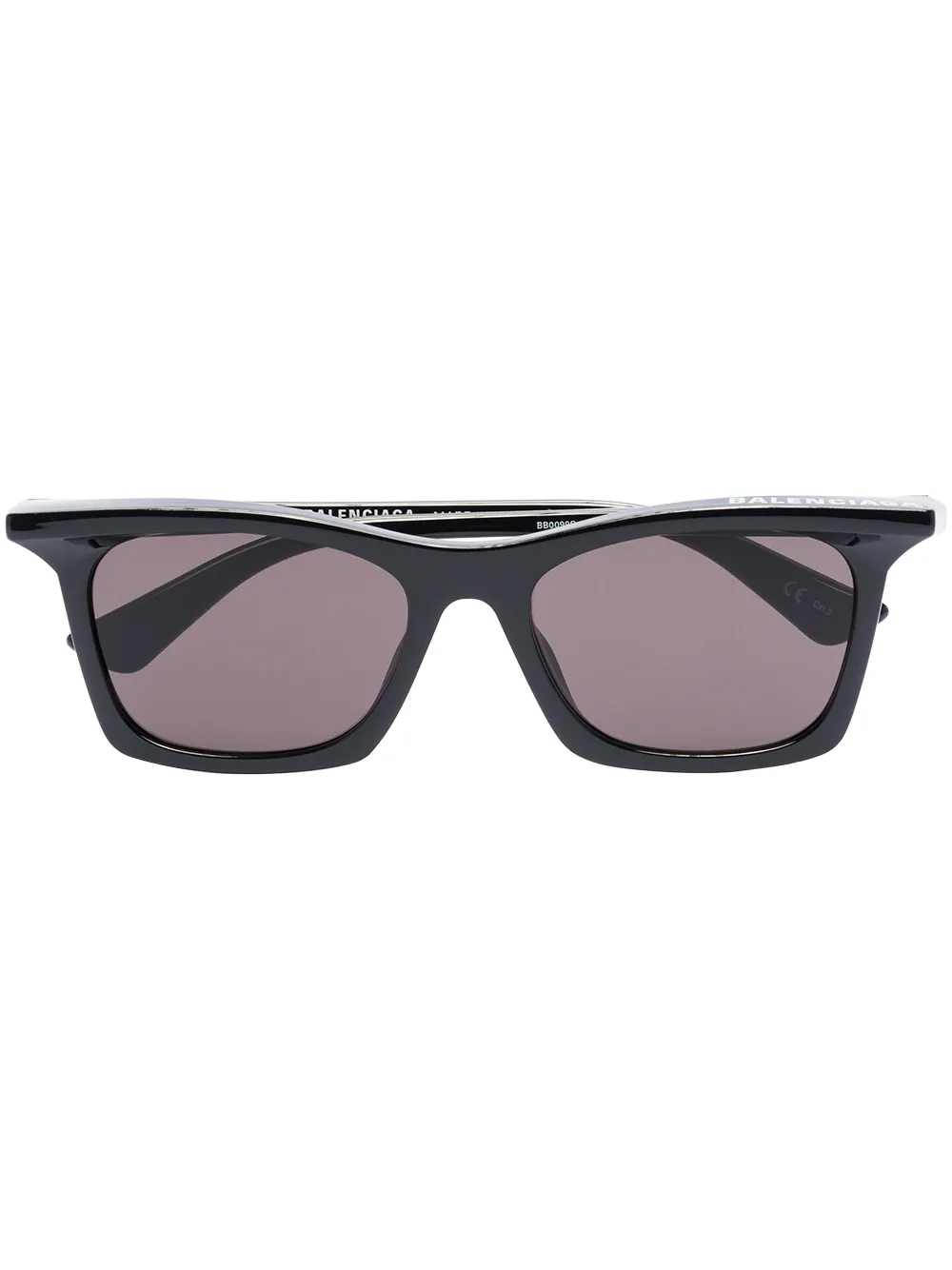 

Солнцезащитные очки Rim в прямоугольной оправе Balenciaga Eyewear, черный