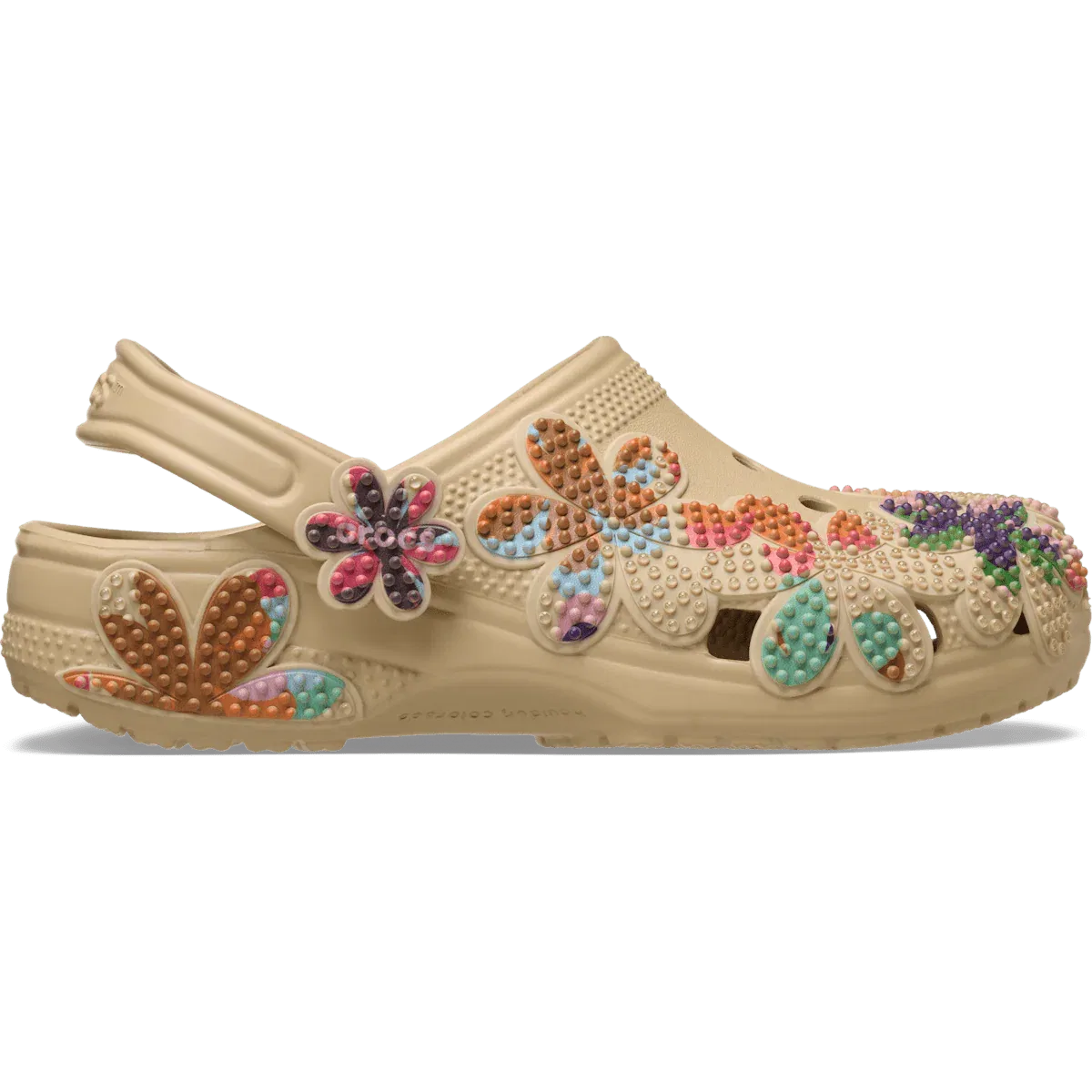 Классические летние сабо с бусинами Crocs, бежевый