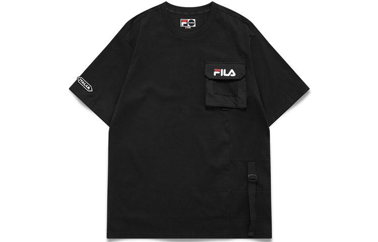 

Футболка мужская черная с втачными рукавами FILA FUSION