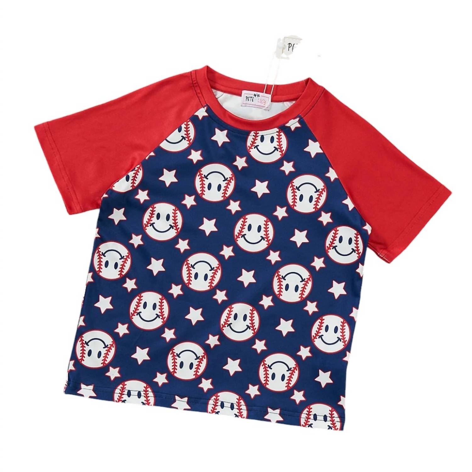 

Детская футболка Home Run в цвете Navy/red Pete + Lucy