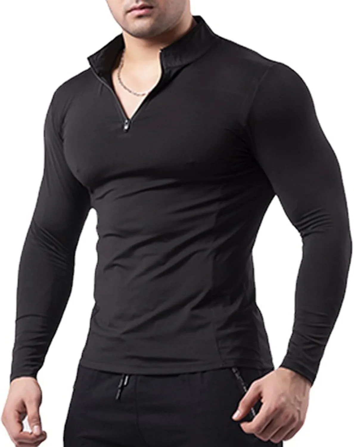 

Мужская футболка с длинным рукавом, осенняя, однотонная MESSIYO