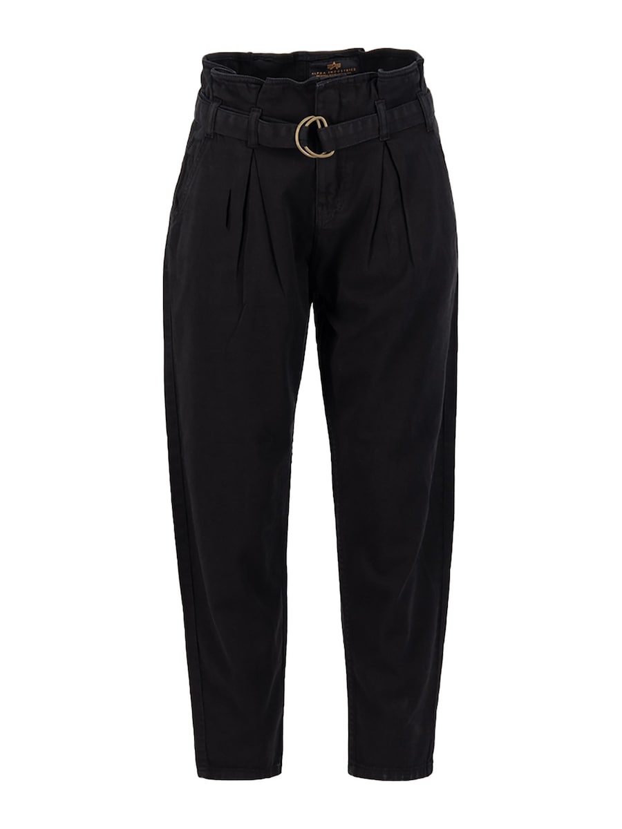 

Обычные брюки ALPHA INDUSTRIES Paperbag, черный