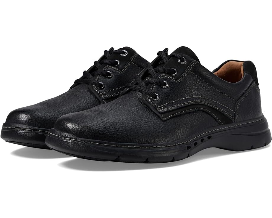 

Оксфорды Clarks Un Brawley Pace, цвет Black Tumbled Leather