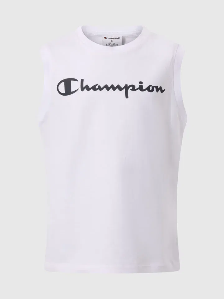 Топ с принтом Champion, белый — фото 4