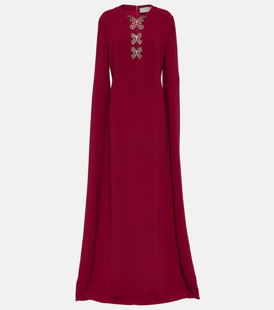 

Украшенное платье из крепа ELIE SAAB, красный