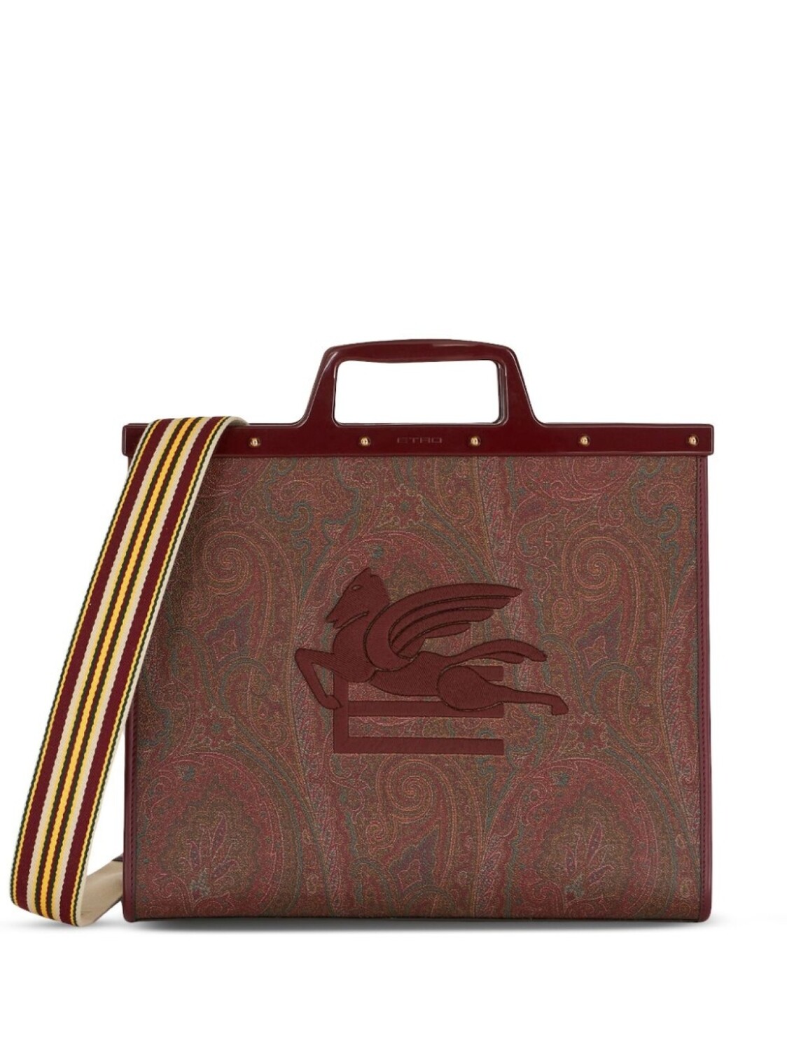 

ETRO сумка-шопер с логотипом Pegaso, красный