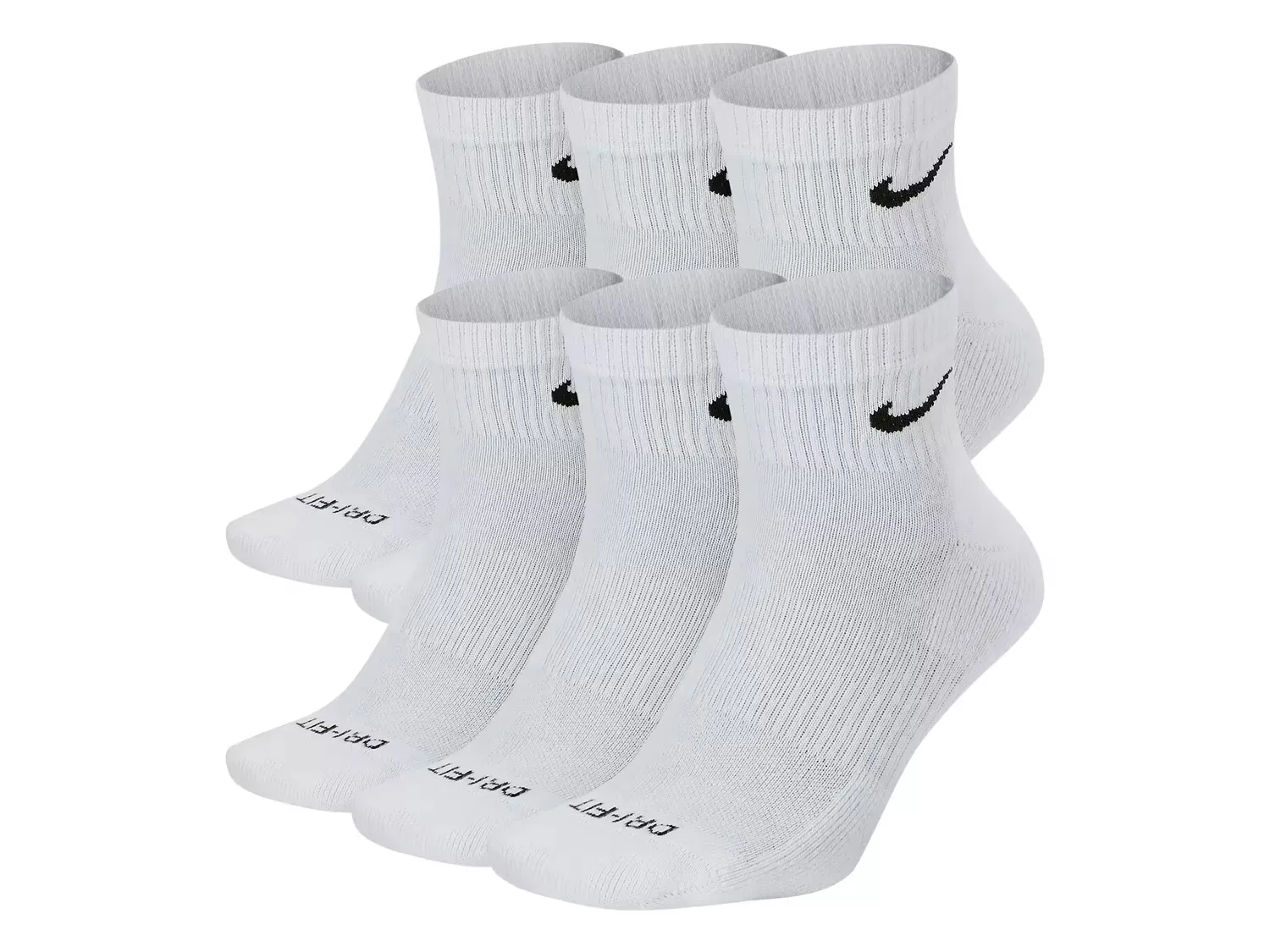 

Повседневные носки с амортизацией - набор 6 шт. Nike, White