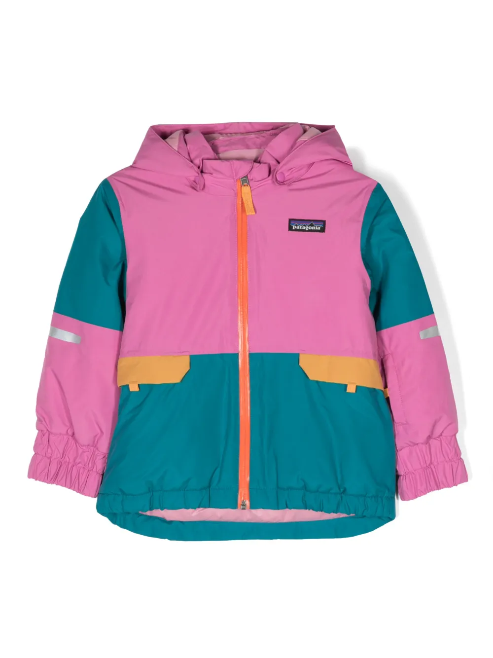 

Пуховик на молнии с капюшоном Patagonia Kids, розовый