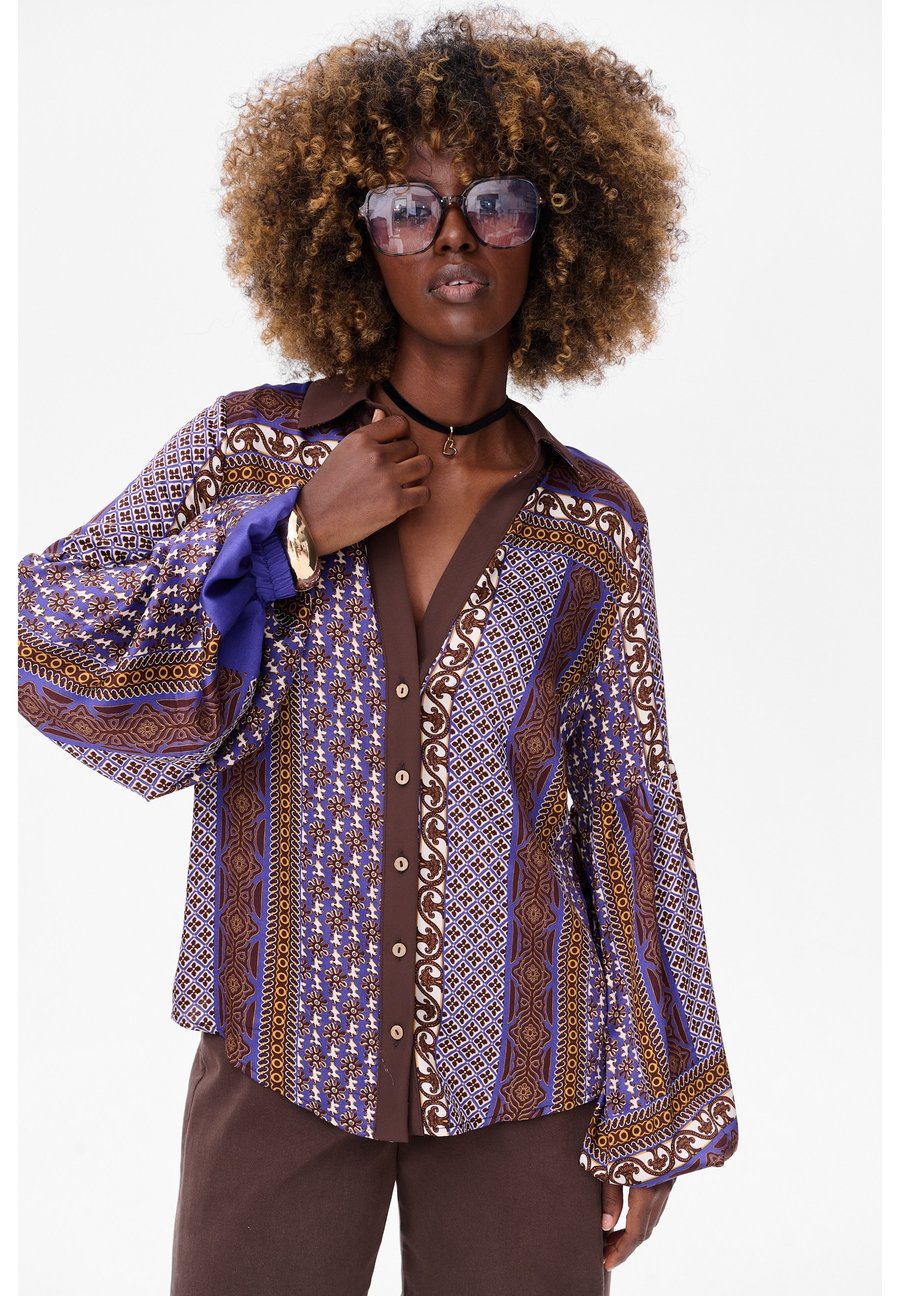 

Блуза blue shadow Button-down blouse, Brown