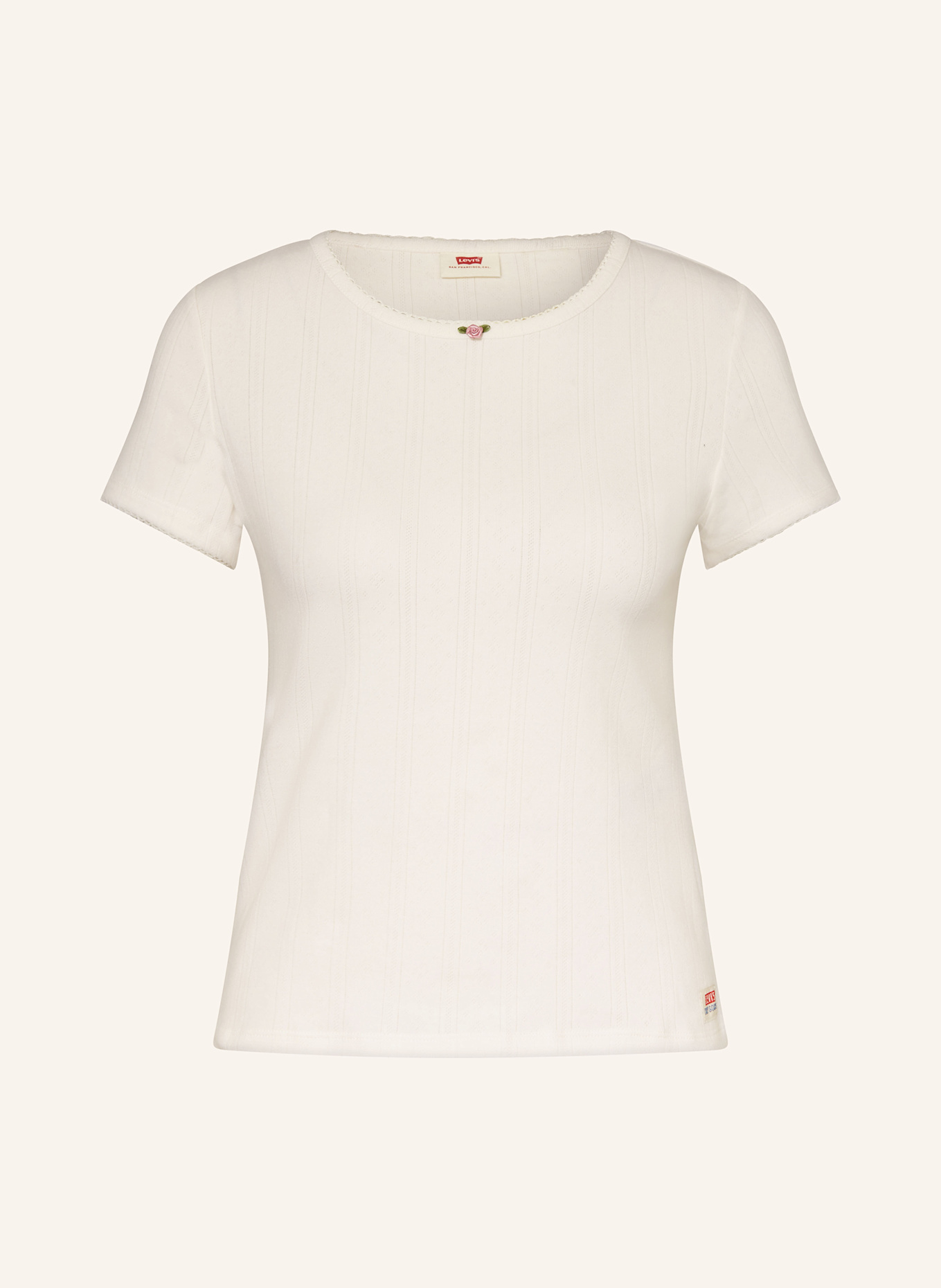 

Футболка с сухими товарами pointelle Levi'S, экрю