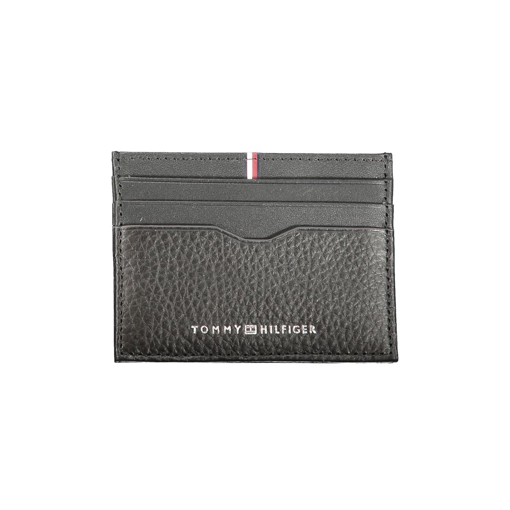 

Черный кожаный кошелек Tommy Hilfiger