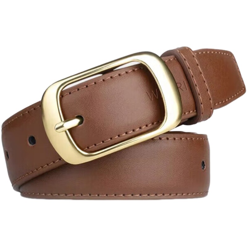 

WARRIOR Ремень женский из спилка-веги Bovine Split Transfer Leather черный, ширина 28 см