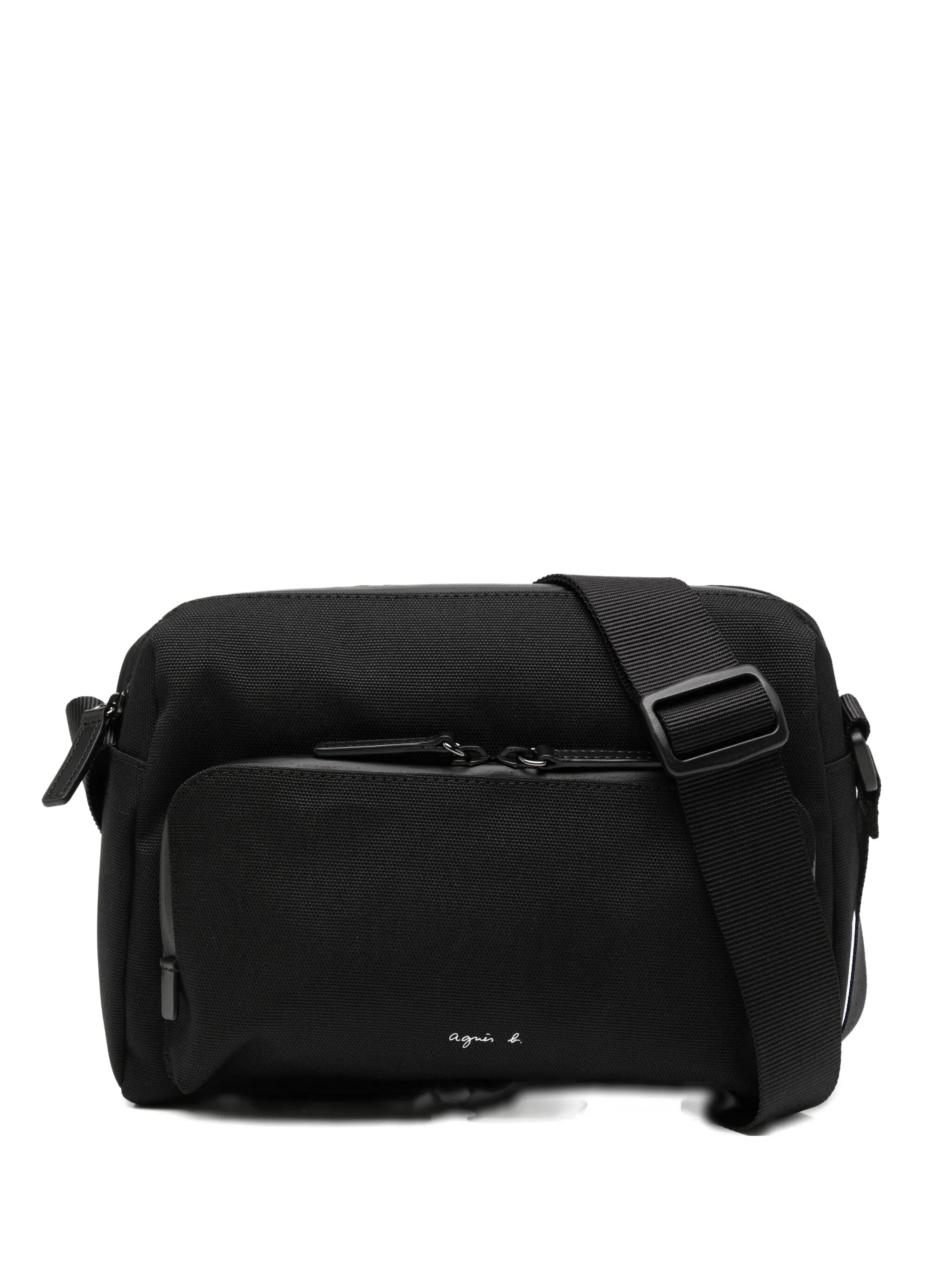 

Сумка на плечо с логотипом Agnès B., черный