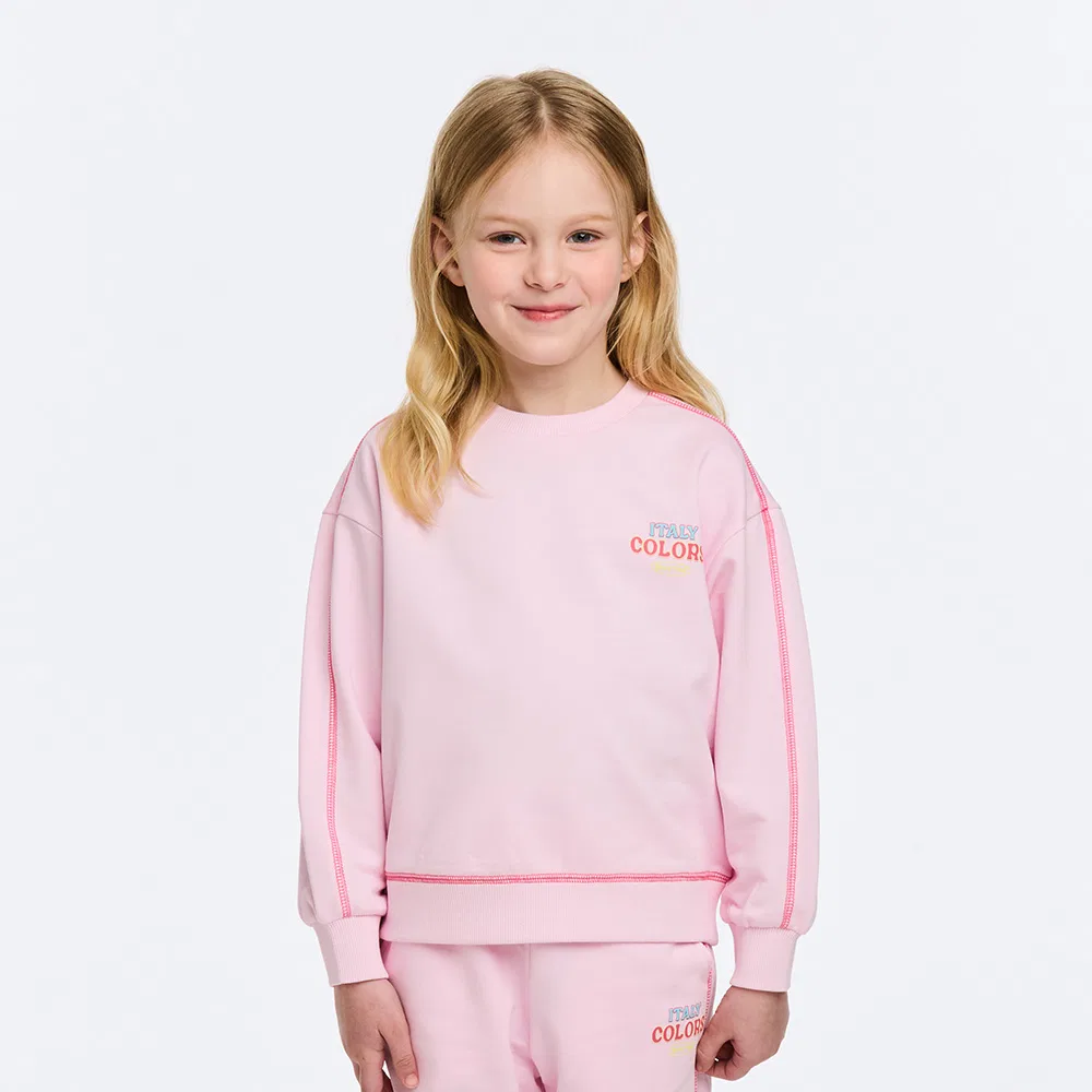 Детский свитшот с графическим принтом, лавандовый, от Benetton Kids