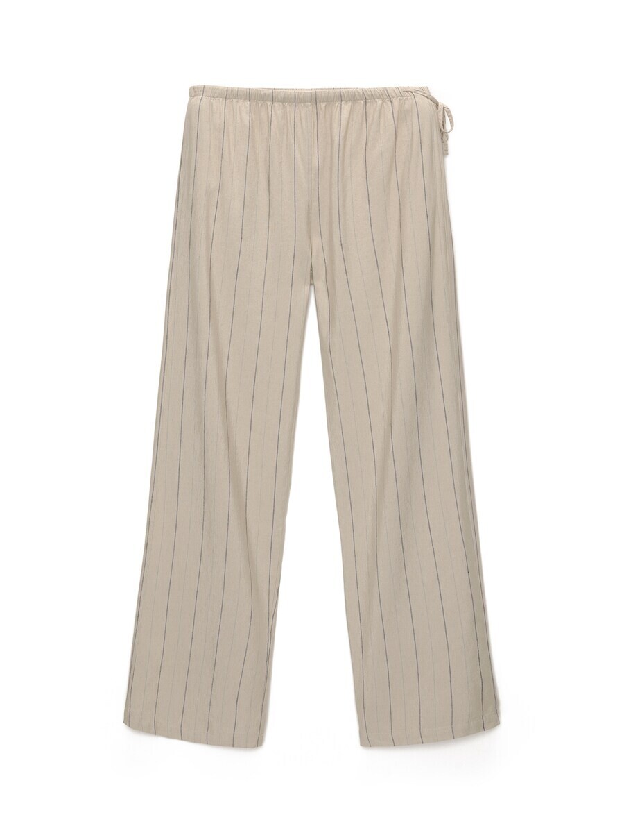 

Тканевые брюки Pull&Bear Wide leg Pants, песочный