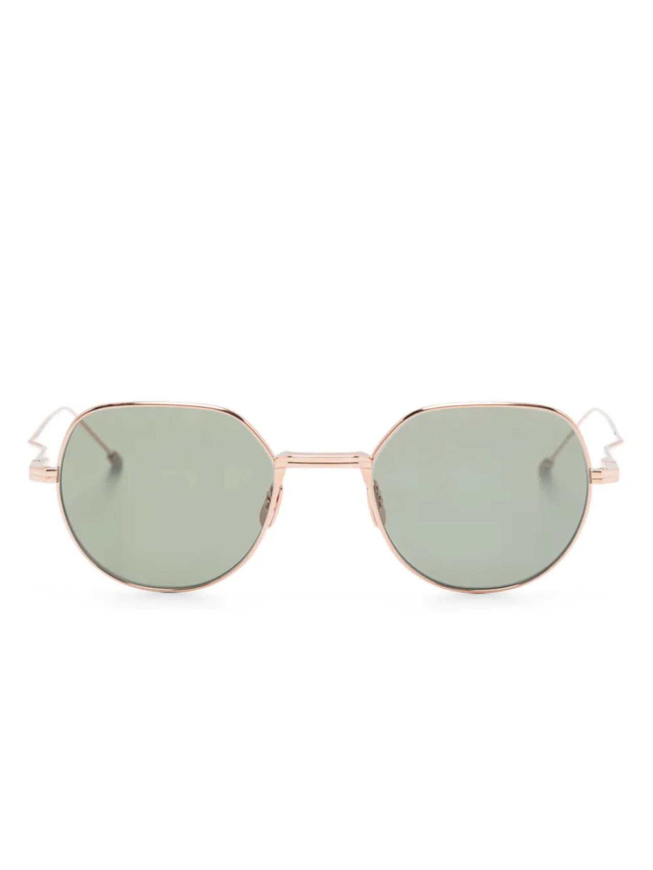 

Thom Browne Eyewear солнцезащитные очки в круглой оправе, золотой