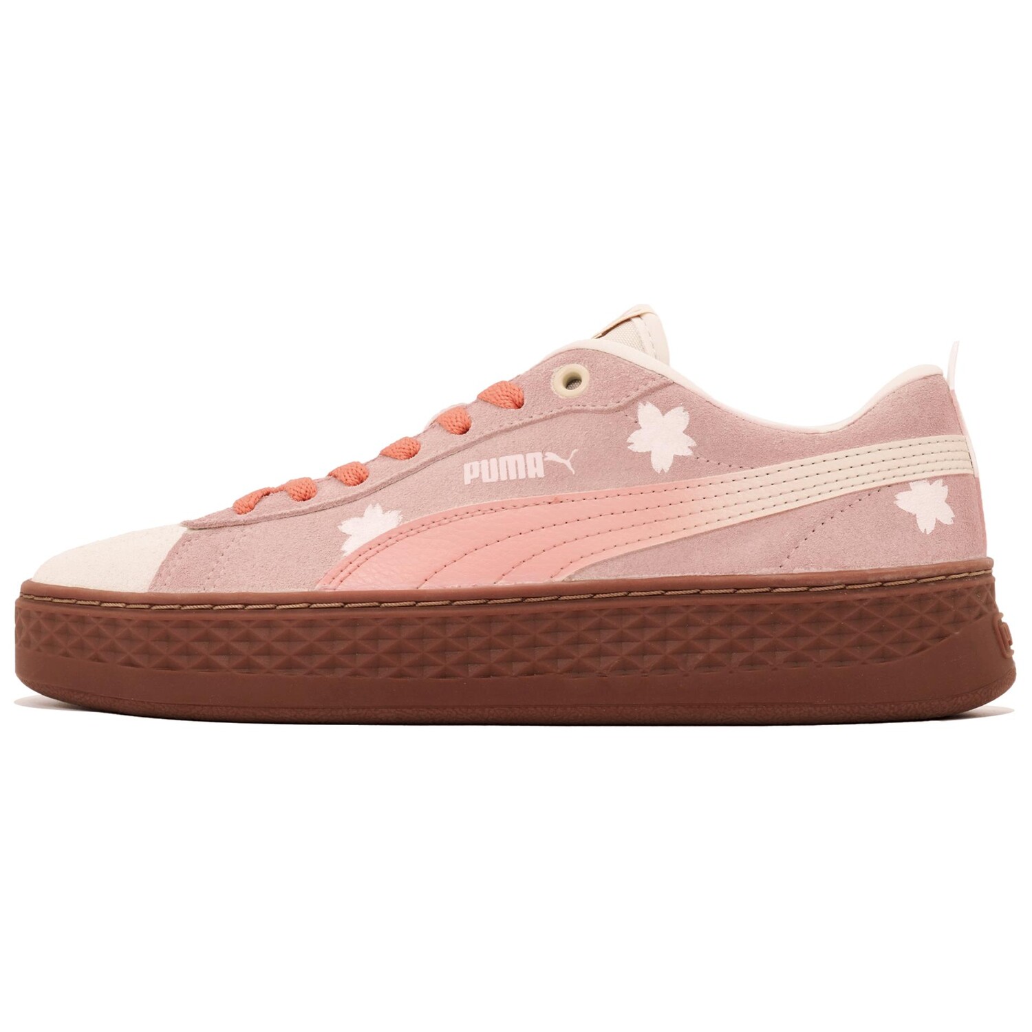 

Кроссовки Puma Smash Platform Skateboarding Shoes Women's Low-top White, розовый