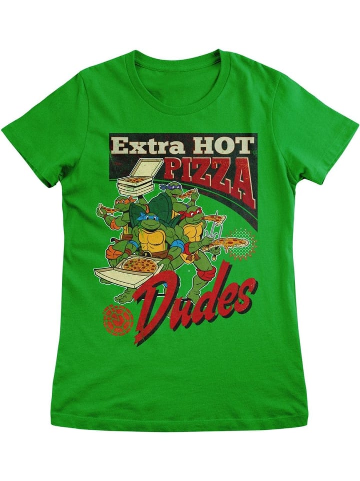 

Футболка Extra Hot Pizza Dudes Girly Tee зеленого цвета Teenage Mutant Ninja Turtles, Зеленый, Футболка Extra Hot Pizza Dudes Girly Tee зеленого цвета Teenage Mutant Ninja Turtles