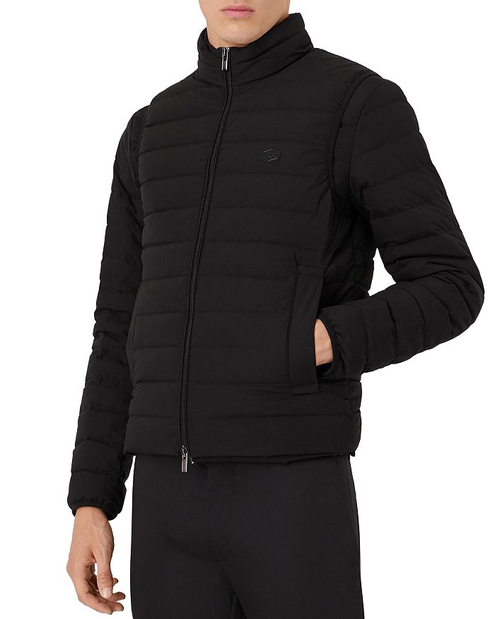 

Утеплённый стёганый жилет Essential Emporio Armani, черный