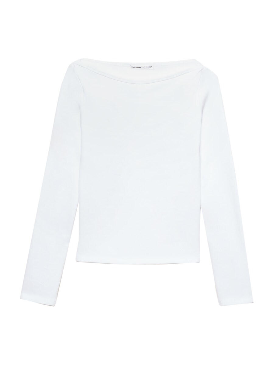 

Лонгслив Pull&Bear Pull&Bear , White