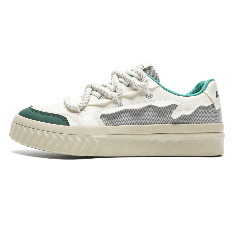 

SUPEREDGE Мужские белые низкие скейтерские кроссовки с противоскользящим покрытием и устойчивостью к истиранию, цвет White