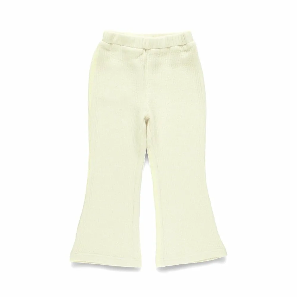 Трикотажные брюки-клеш в рубчик Branshes, ivory