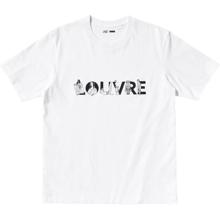 

Футболка с логотипом X Louvre, унисекс, белая Uniqlo, белый