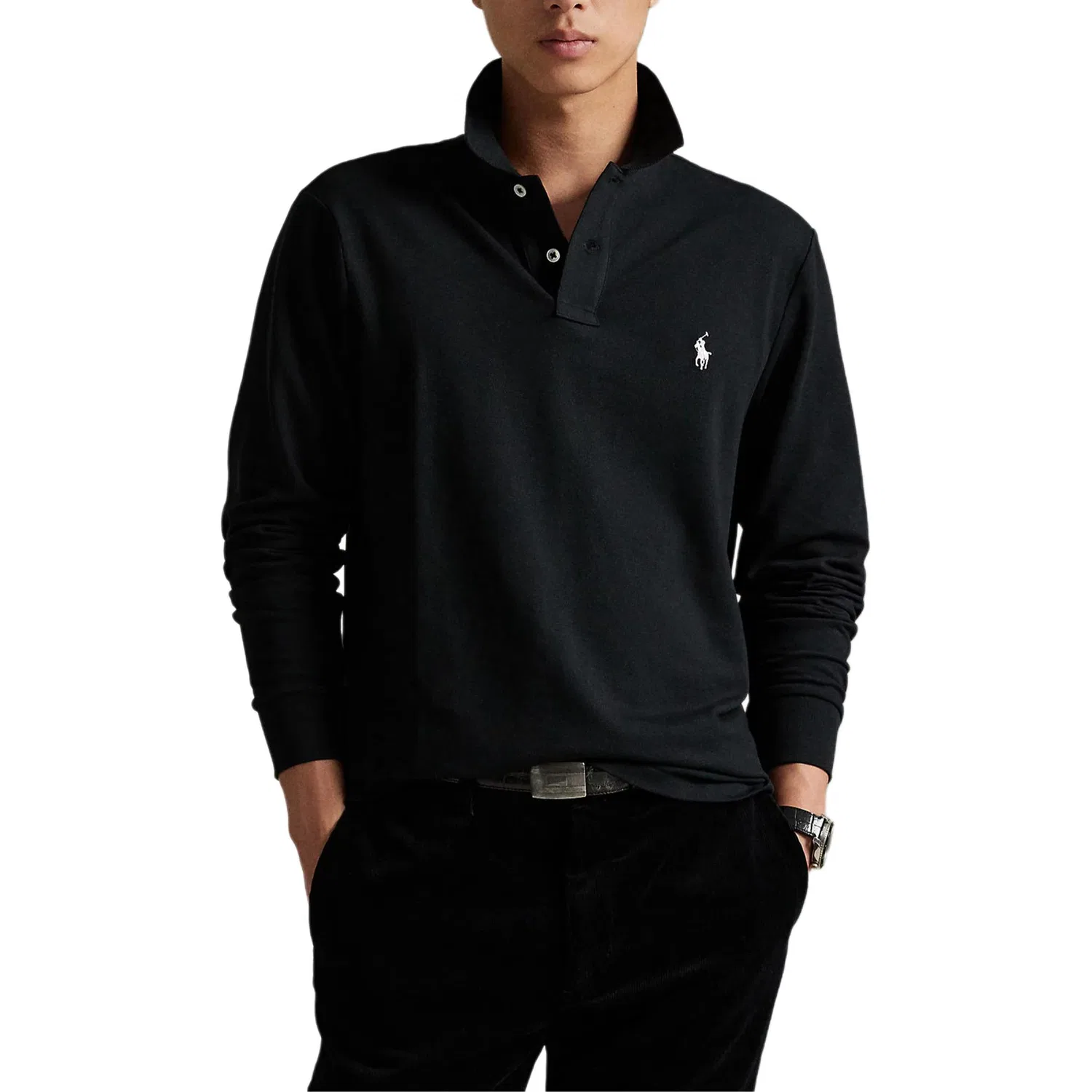 Поло классическое мужское Polo Ralph Lauren, Black — фото 4