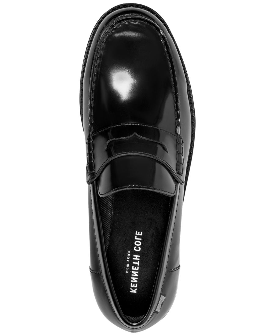 Мужские повседневные лоферы Paco без шнурков Kenneth Cole New York, Black Leather — фото 4