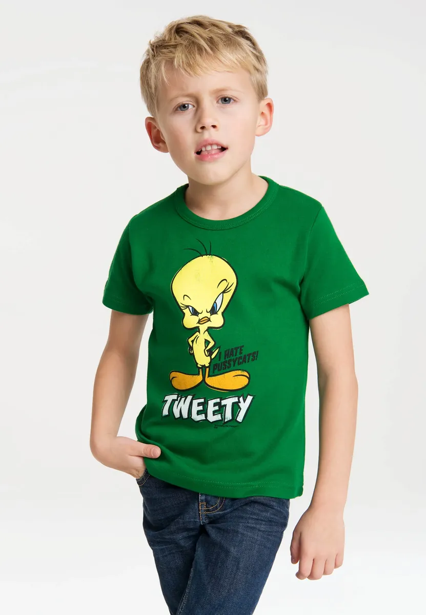 

Футболка Logoshirt "Looney Tunes - Tweety" с милым принтом, зеленый