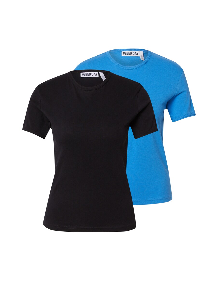 

Футболка WEEKDAY Rey, Azure/Black