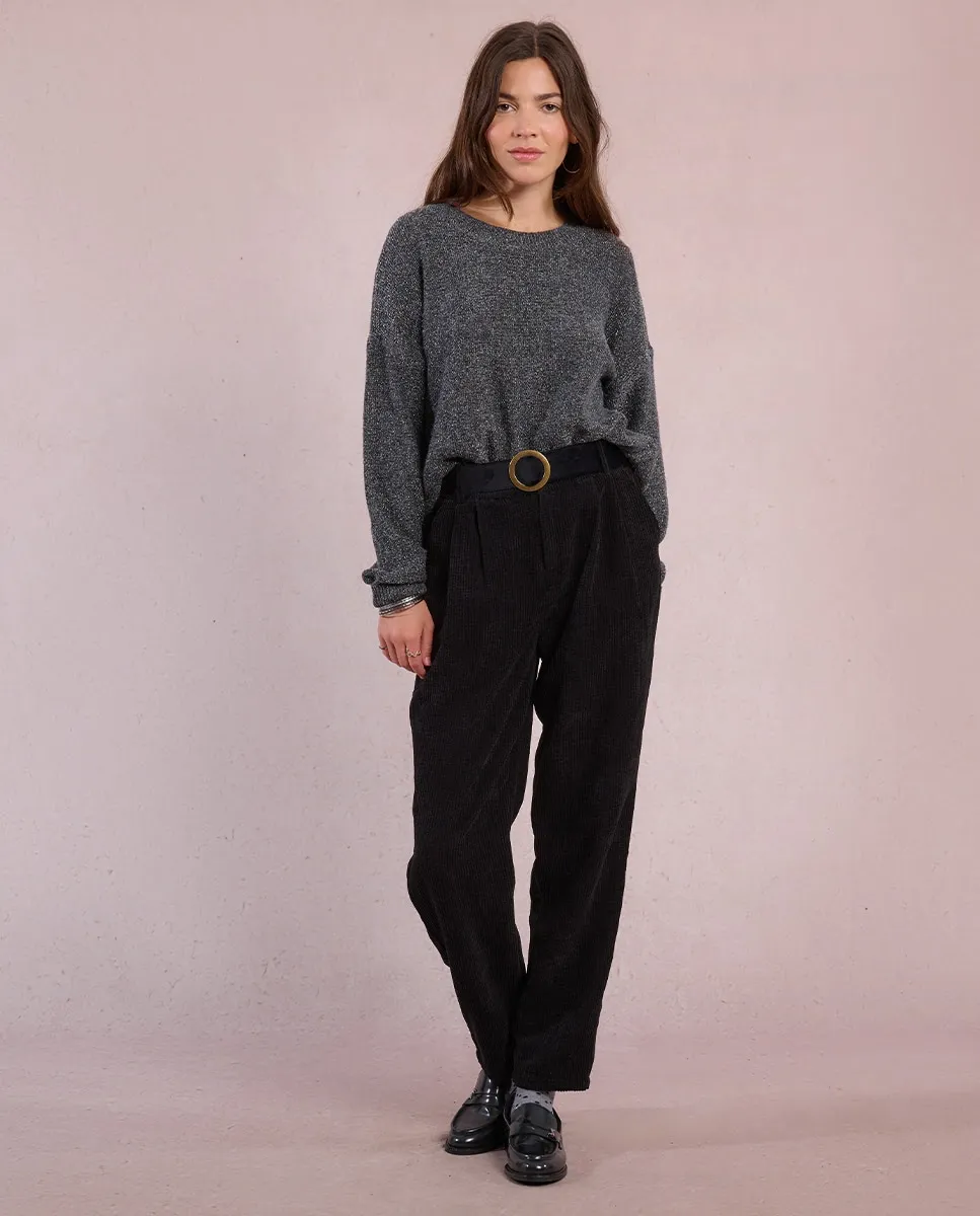 

Женские брюки до щиколотки из микровельвета Molly Bracken, черный