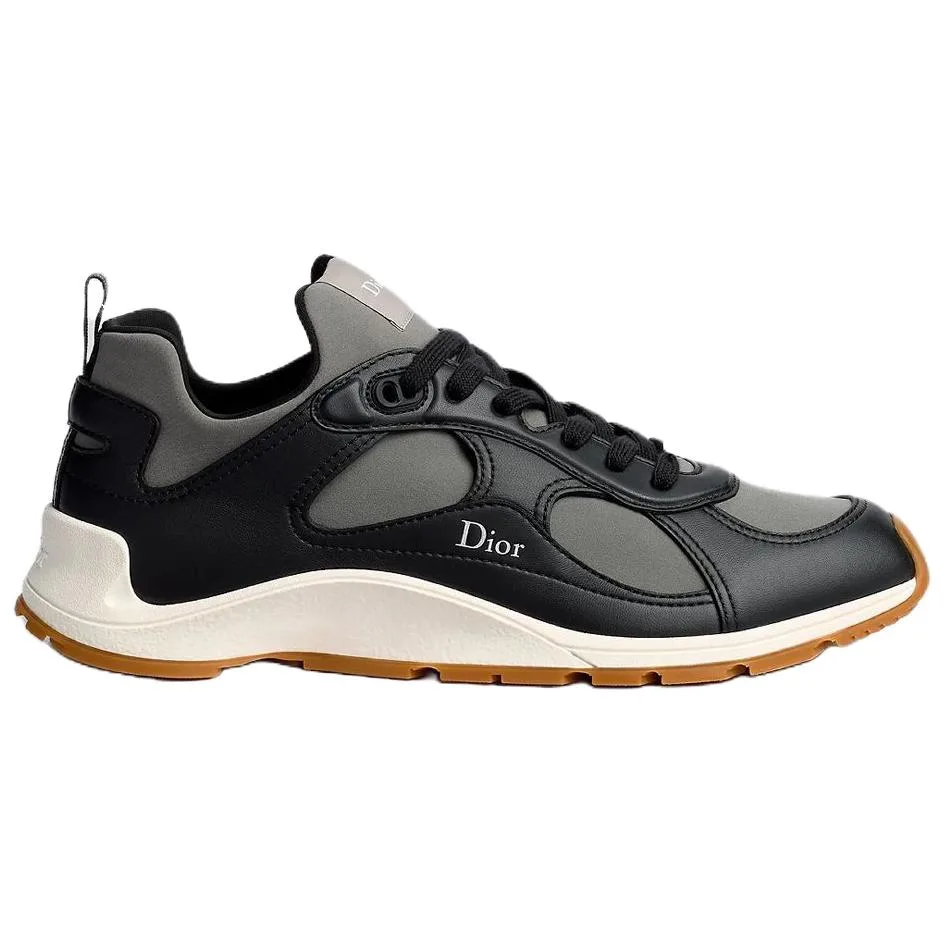 DIOR Mile Sheepskin Low top Casual Shoes мужские серо-черные — фото 3