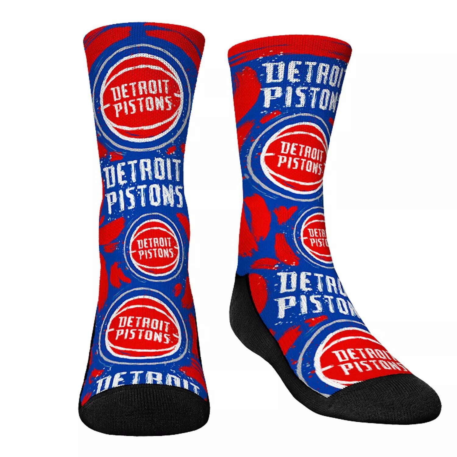 

Молодежные носки Rock Em Носки Detroit Pistons Allover с логотипом и носки Paint Crew Unbranded