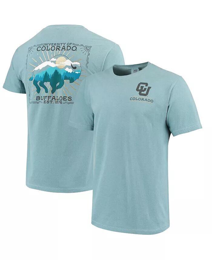 

Мужская синяя футболка Colorado Buffaloes State Local Comfort Colors Image One