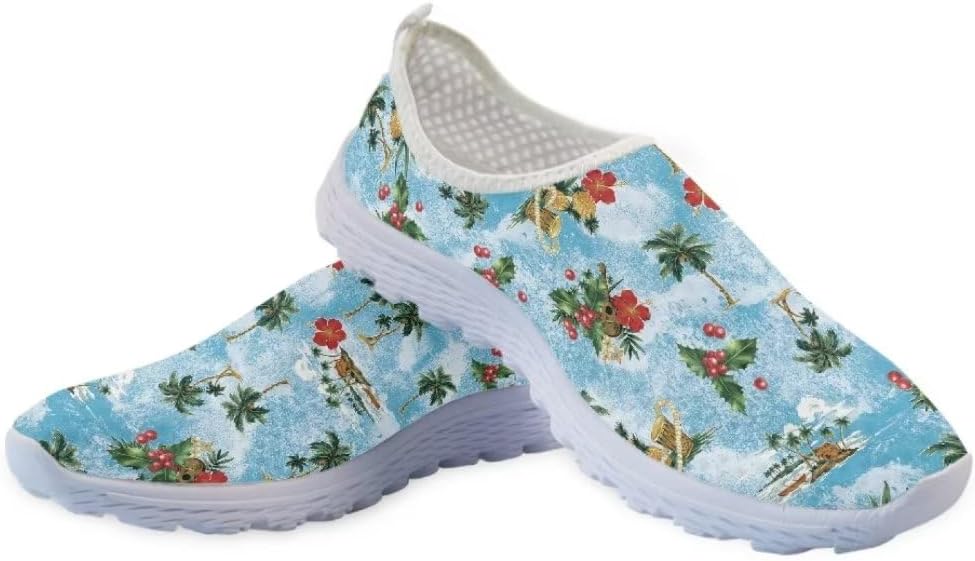 

Кроссовки Jeiento для бега на открытом воздухе для мужчин и женщин, рождественские туфли, прогулочная обувь, удобная обувь, тренеры, сетчатые кроссовки, Christmas Printing-2