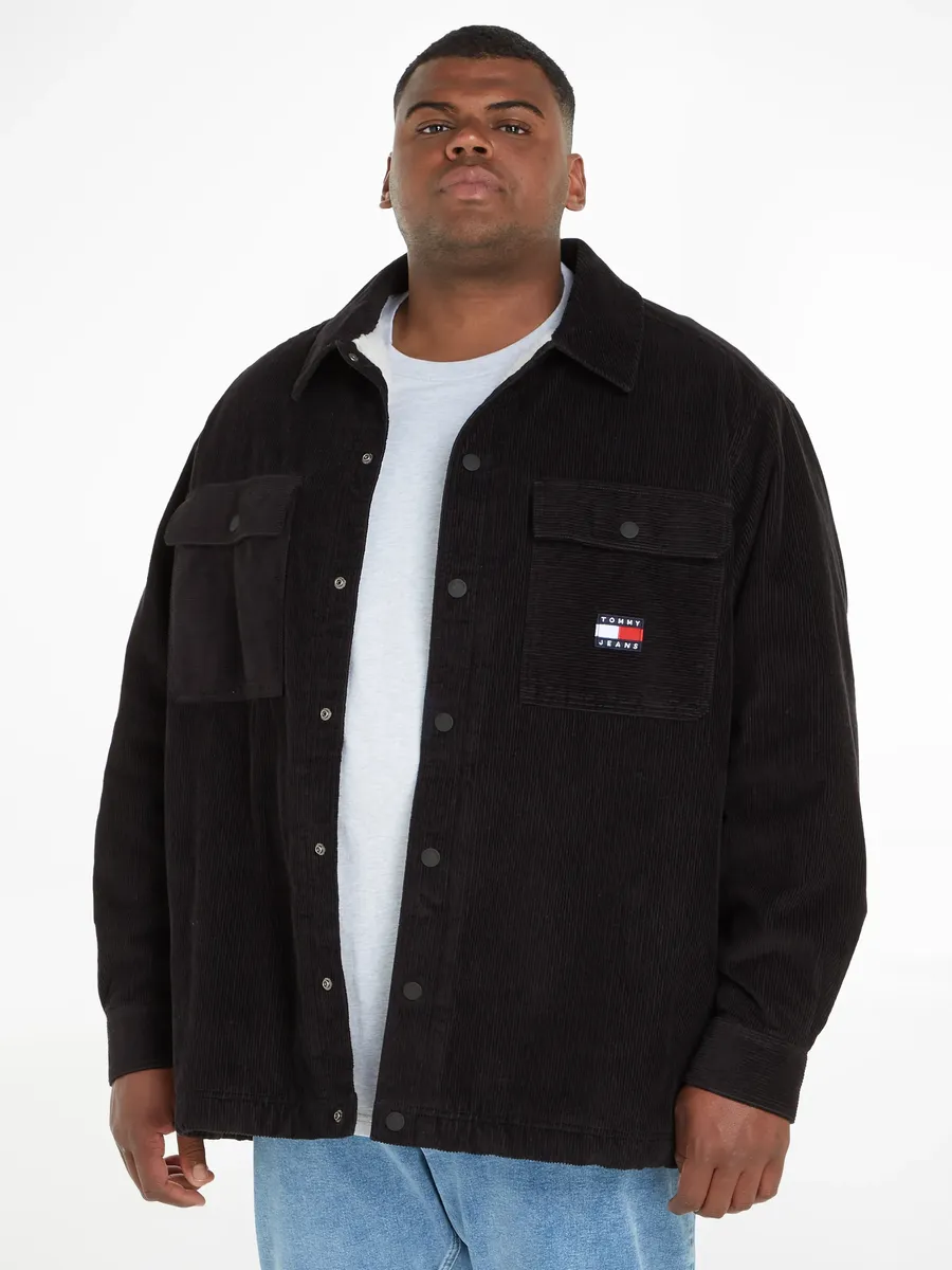 

Верхняя рубашка Tommy Jeans Plus "TJM PLUS SHERPA CORD OVRSHRT", черный