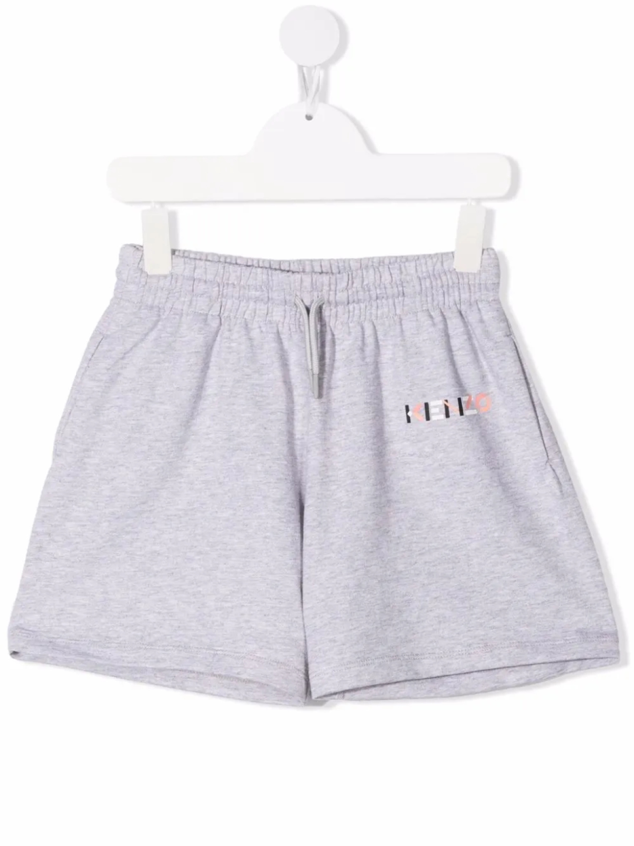 

Шорты в стиле колор-блок с логотипом Kenzo Kids, серый