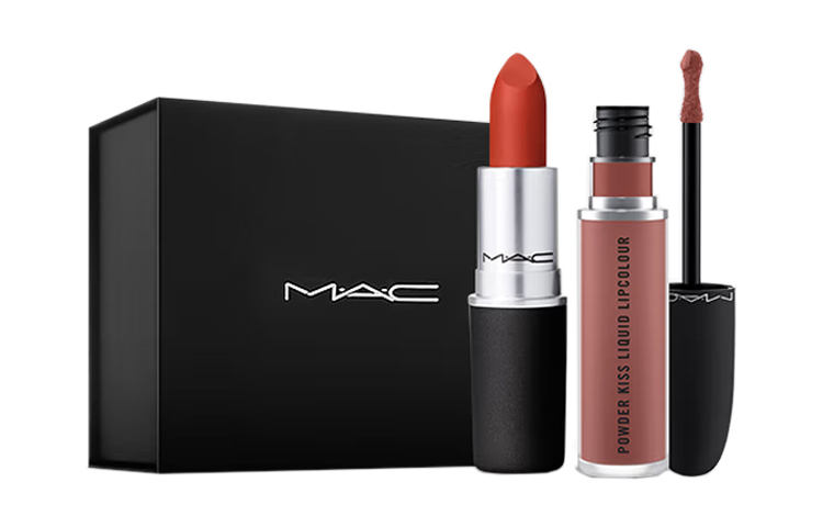 

Шелковая атласная мягкая матовая бархатная матовая жидкая помада бокс набор макияжа легко растушевывается увлажняющая #316+#997 MAC