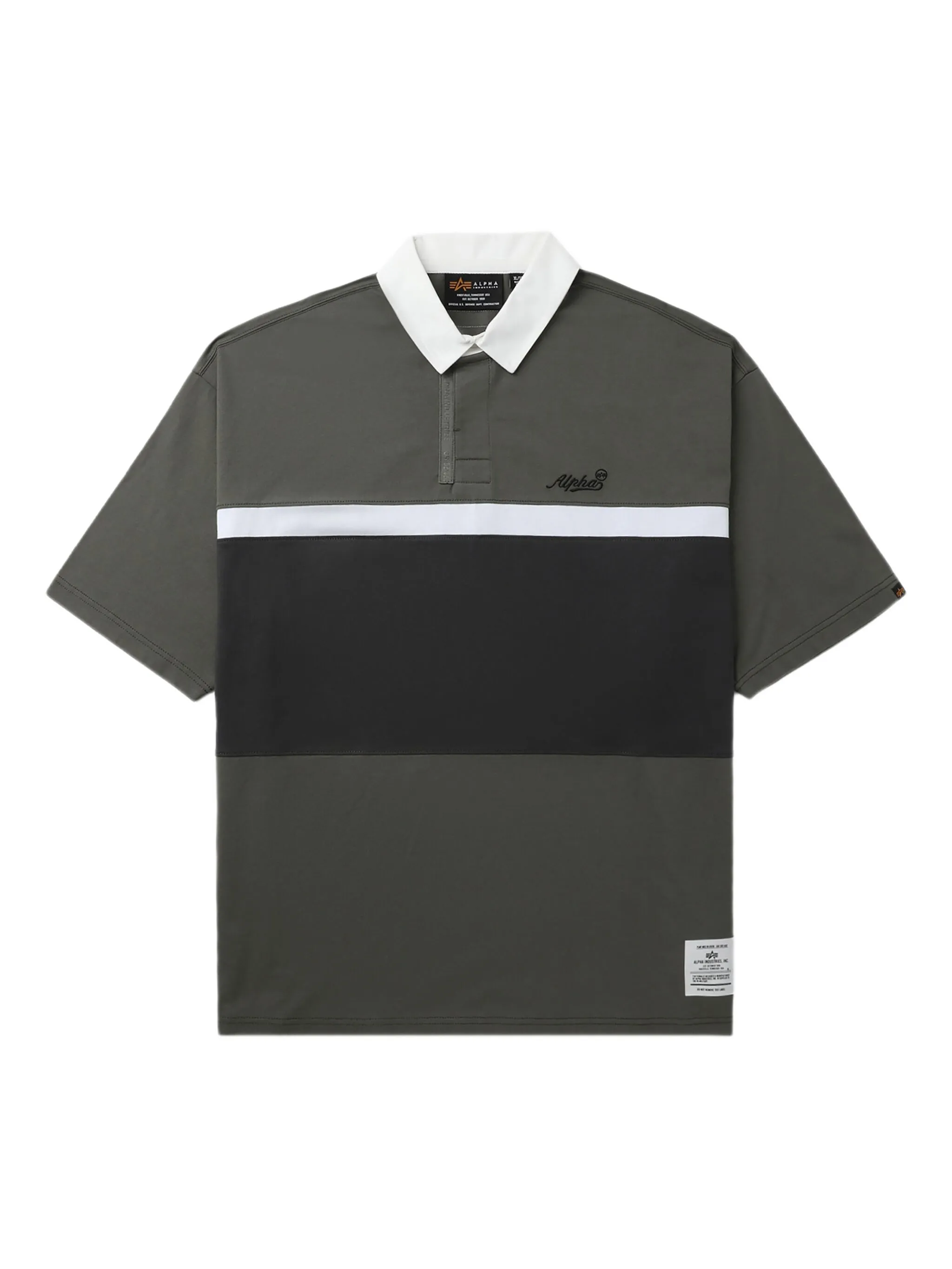 

Рубашка регби со вставками Alpha Industries, зеленый