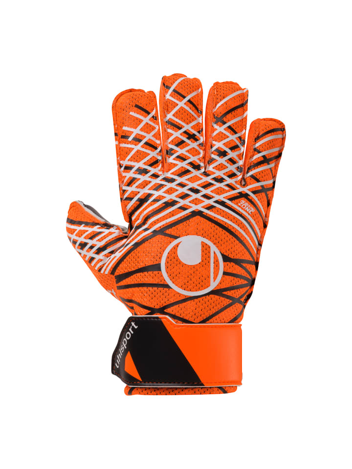 

Uhlsport Вратарские перчатки STARTER RESIST+ флуоресцентного оранжево-белого цвета